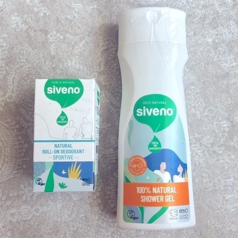Brand New Set of 100% Natural Roll-On Deodorant & Shower Gel Vegan Nourishing